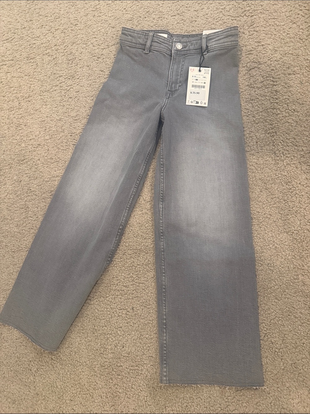 Kids  Grey Straight-Leg Jeans